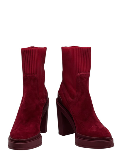 Hermès - Bottes en daim bordeaux T38