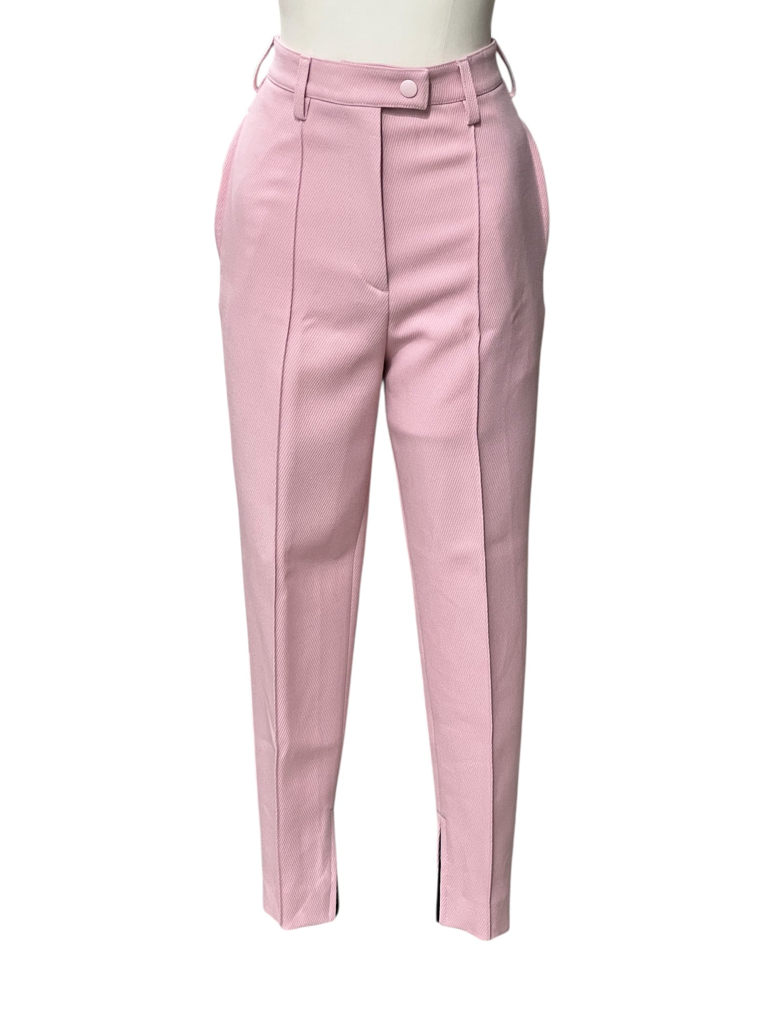 Prada -  Pantalon à taille Haute Rose T.36