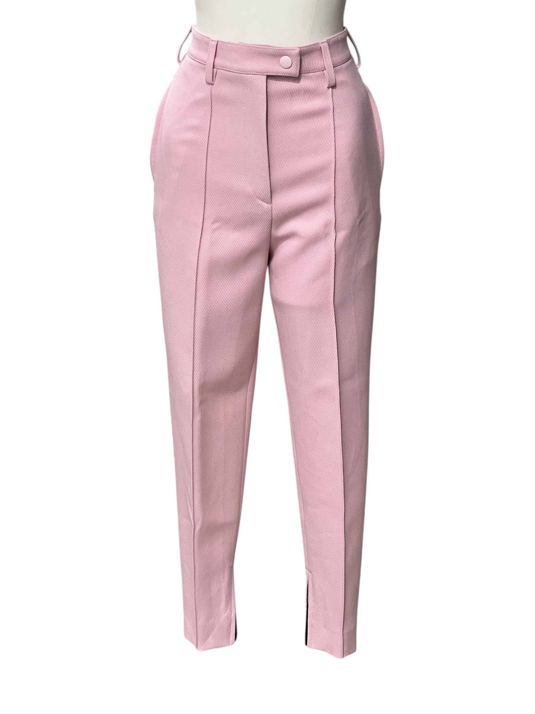 Prada -  Pantalon à taille Haute Rose T.36