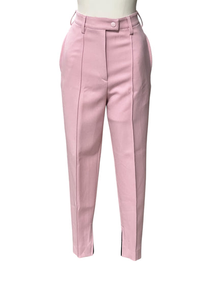 Prada -  Pantalon à taille Haute Rose T.36