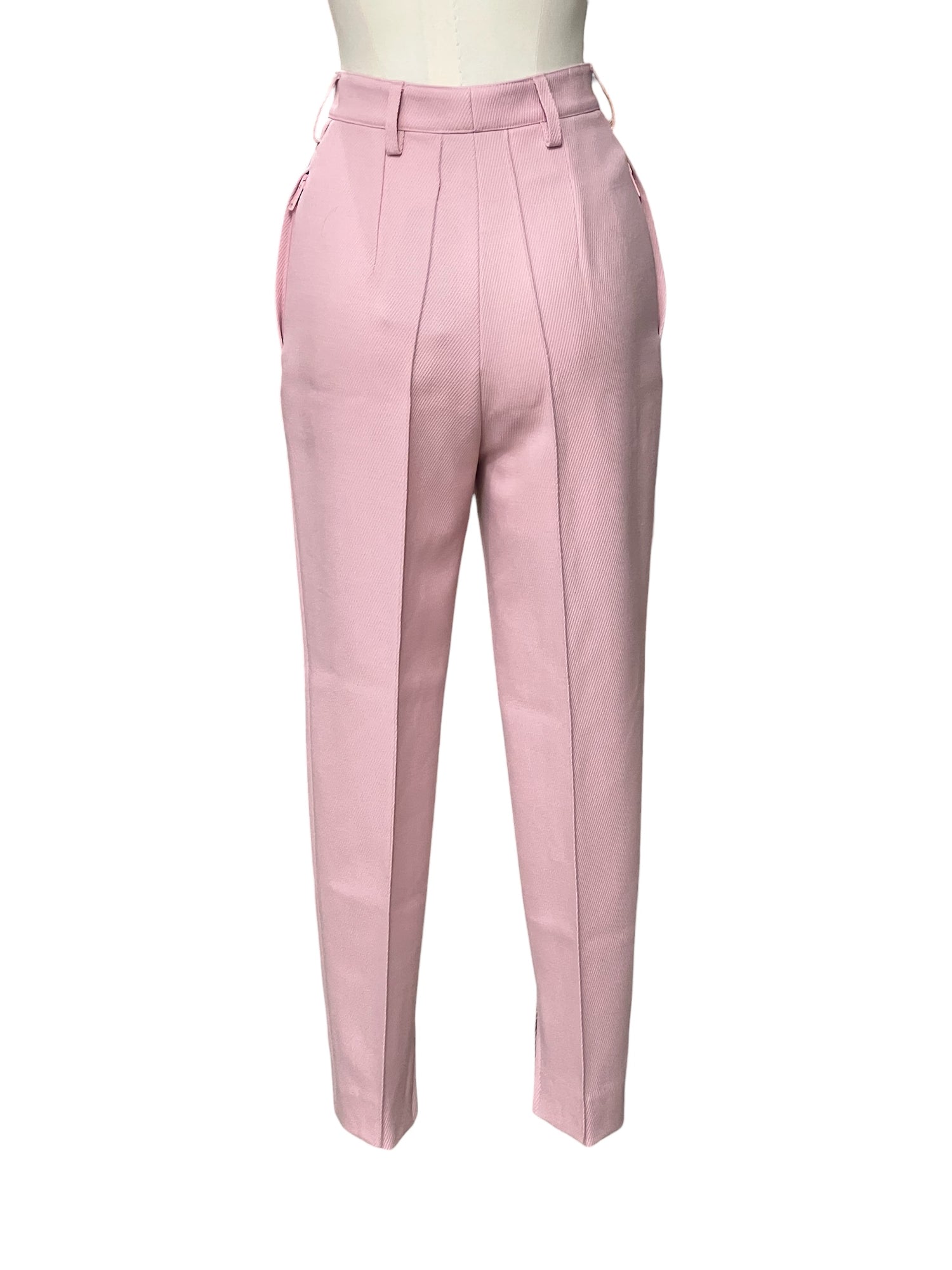 Prada -  Pantalon à taille Haute Rose T.36