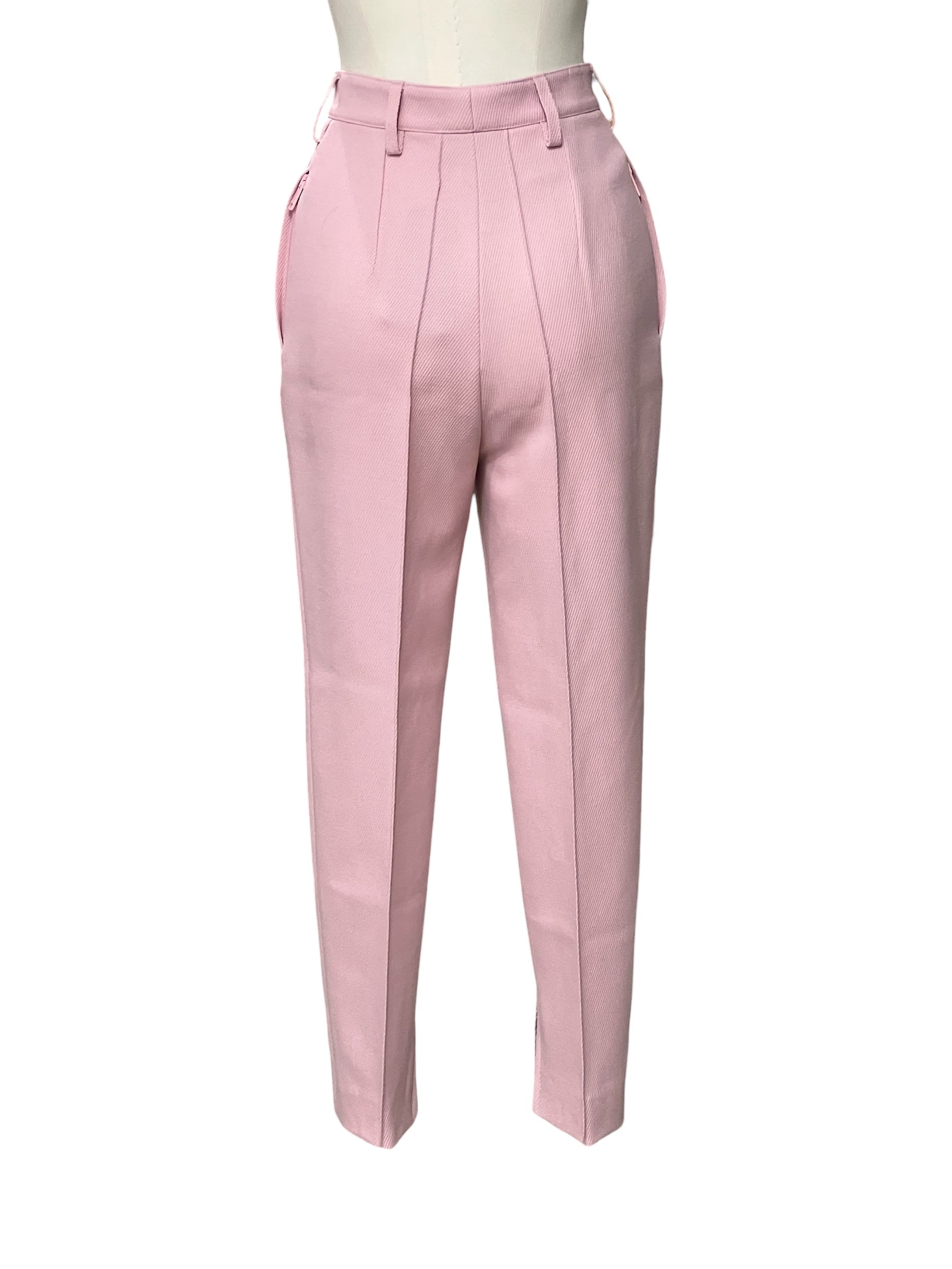 Prada -  Pantalon à taille Haute Rose T.36