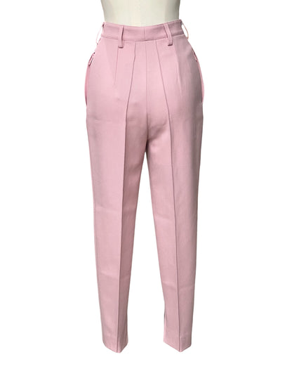 Prada -  Pantalon à taille Haute Rose T.36