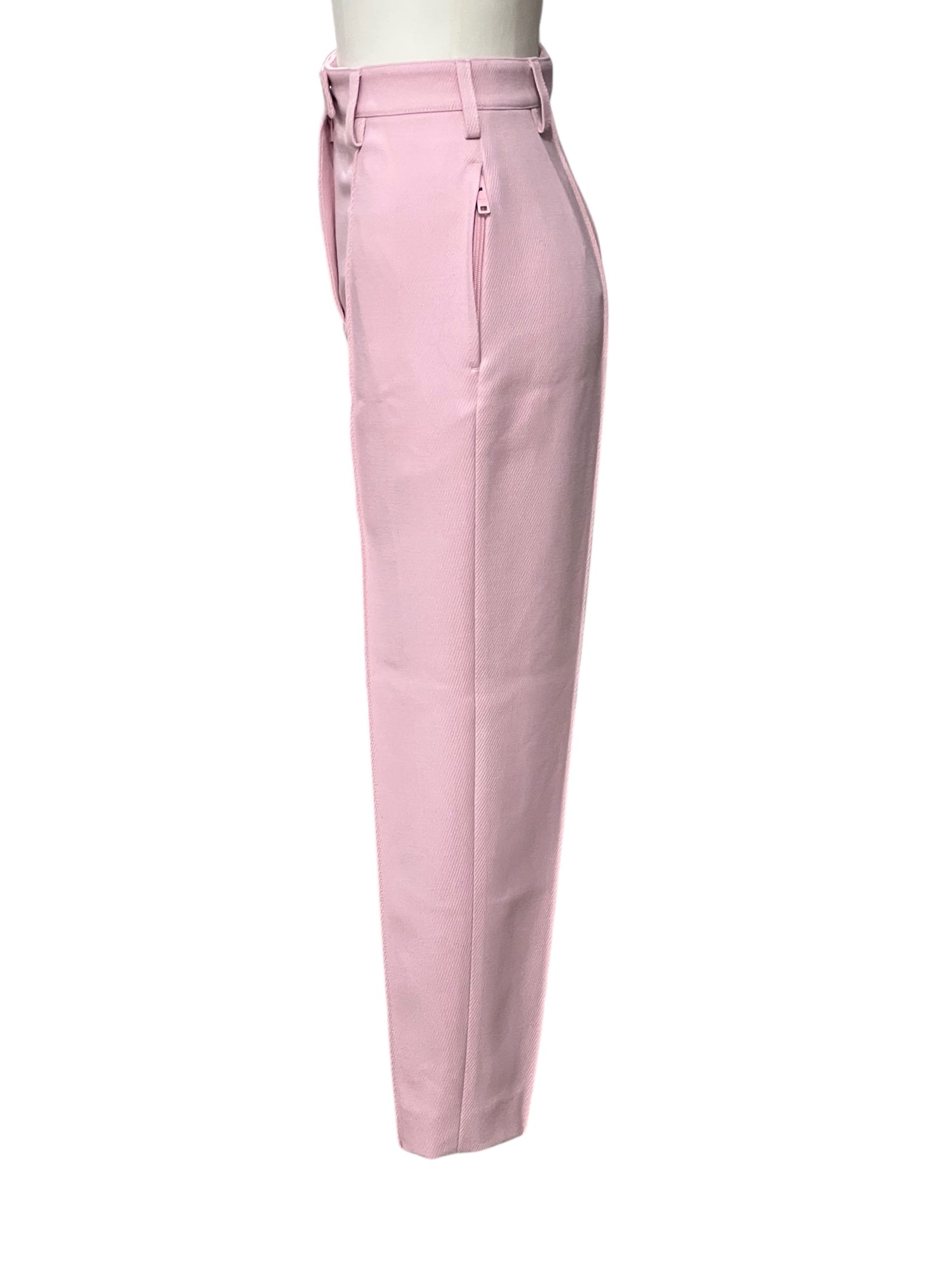 Prada -  Pantalon à taille Haute Rose T.36