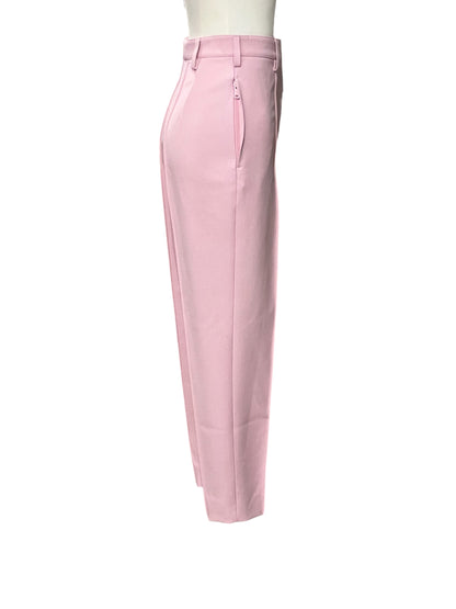 Prada -  Pantalon à taille Haute Rose T.36