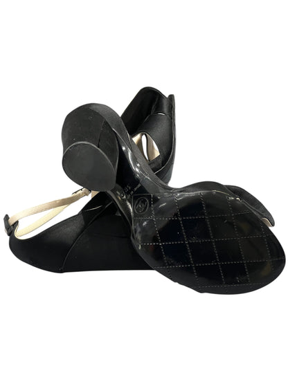 Chanel -  Sandales spartiates en satin T38