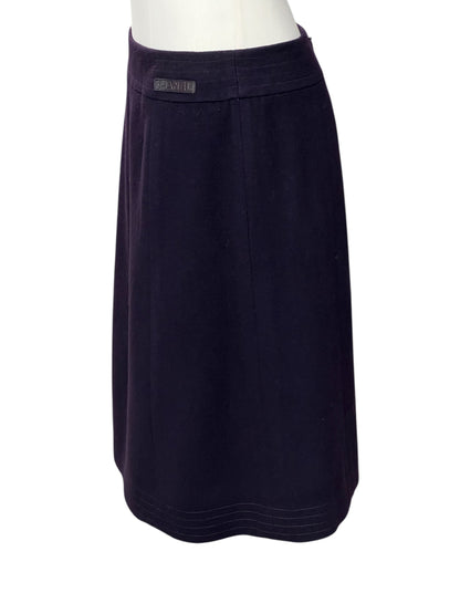 Chanel - Jupe violette en cachemire T40