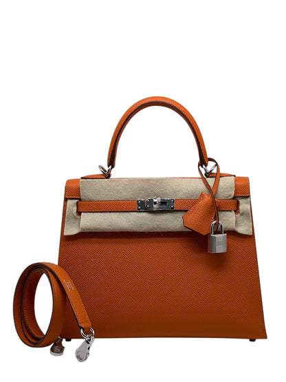 Hermès - Sac Kelly II Sellier 25 Veau Epsom 93 orange