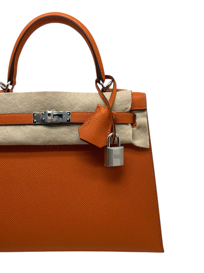Hermès - Sac Kelly II Sellier 25 Veau Epsom 93 orange