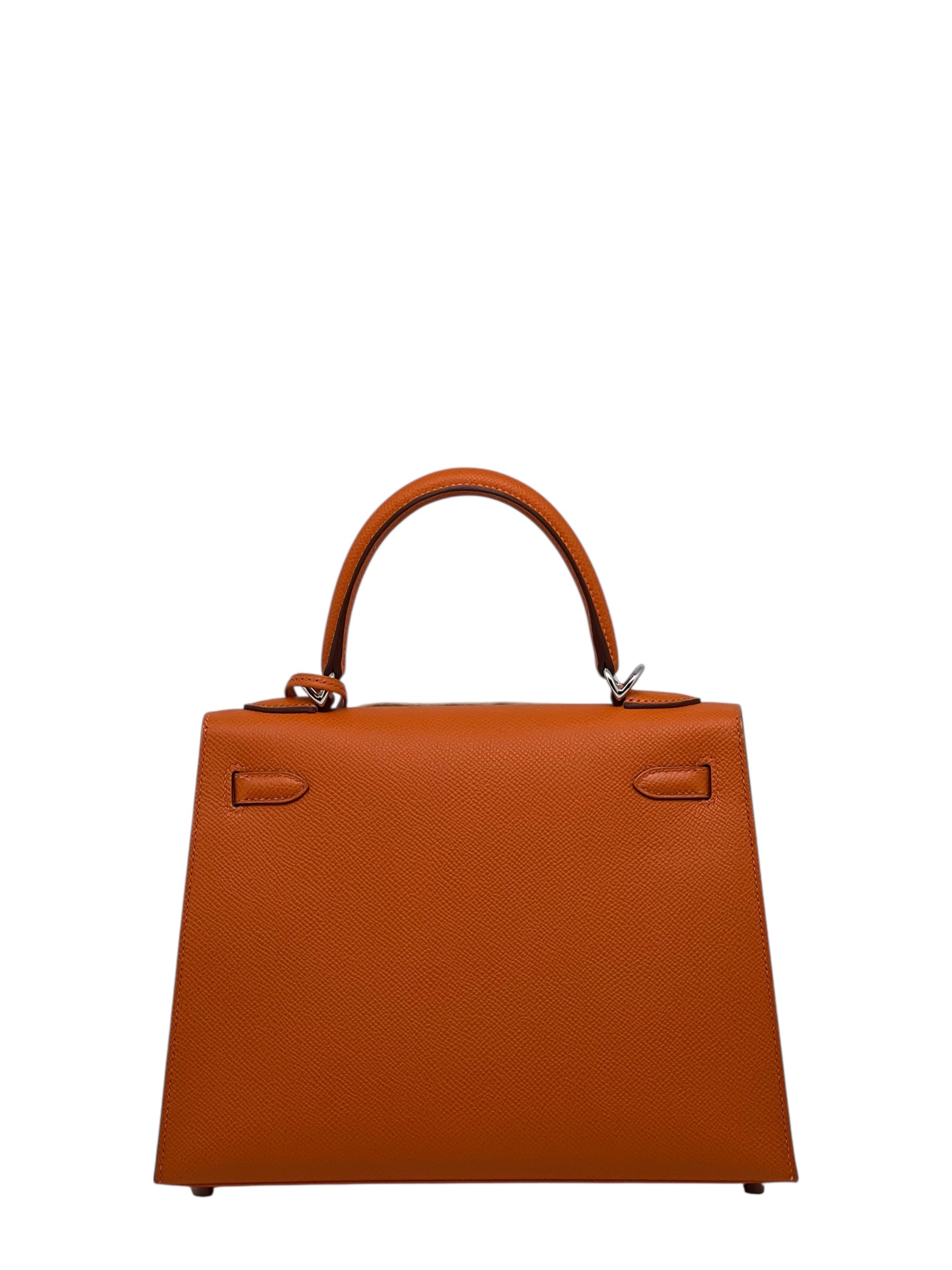 Hermès - Sac Kelly II Sellier 25 Veau Epsom 93 orange