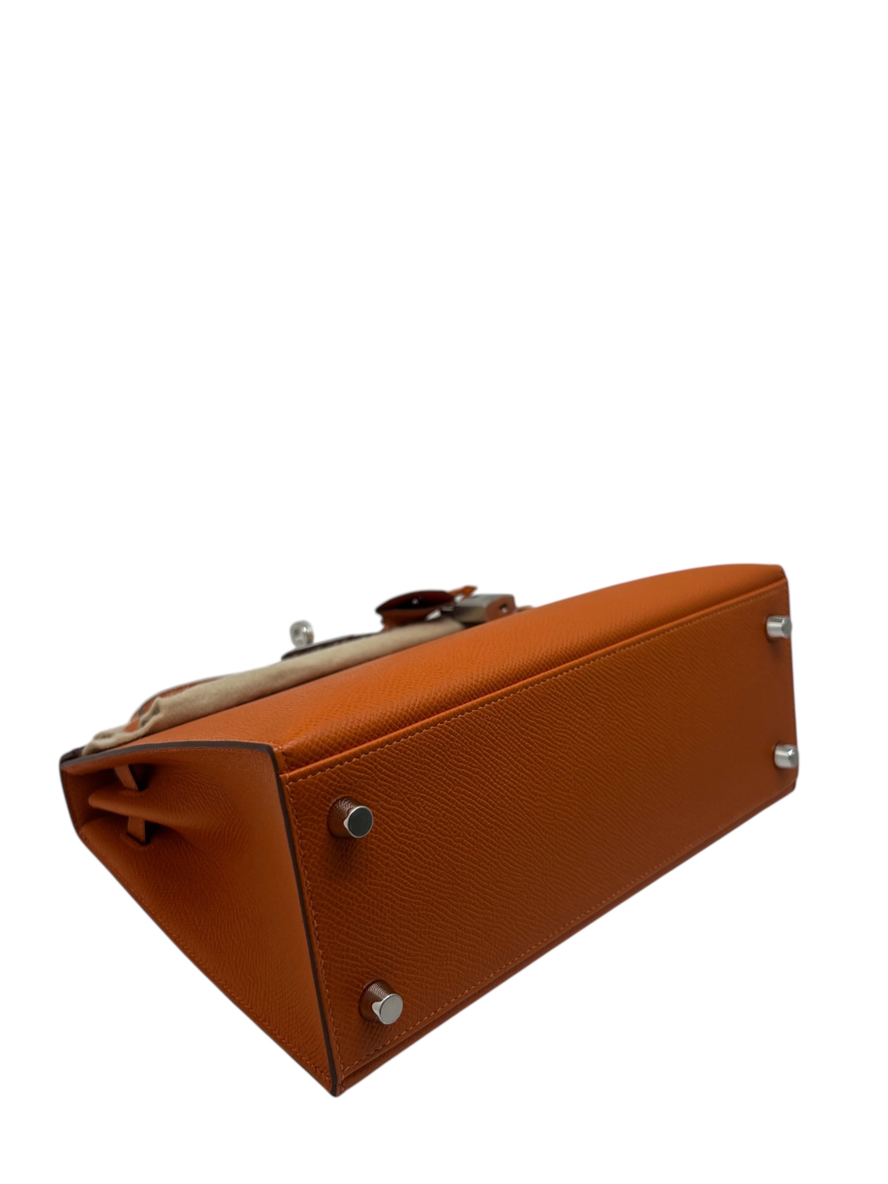 Hermès - Sac Kelly II Sellier 25 Veau Epsom 93 orange