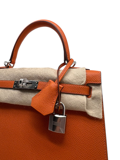 Hermès - Sac Kelly II Sellier 25 Veau Epsom 93 orange