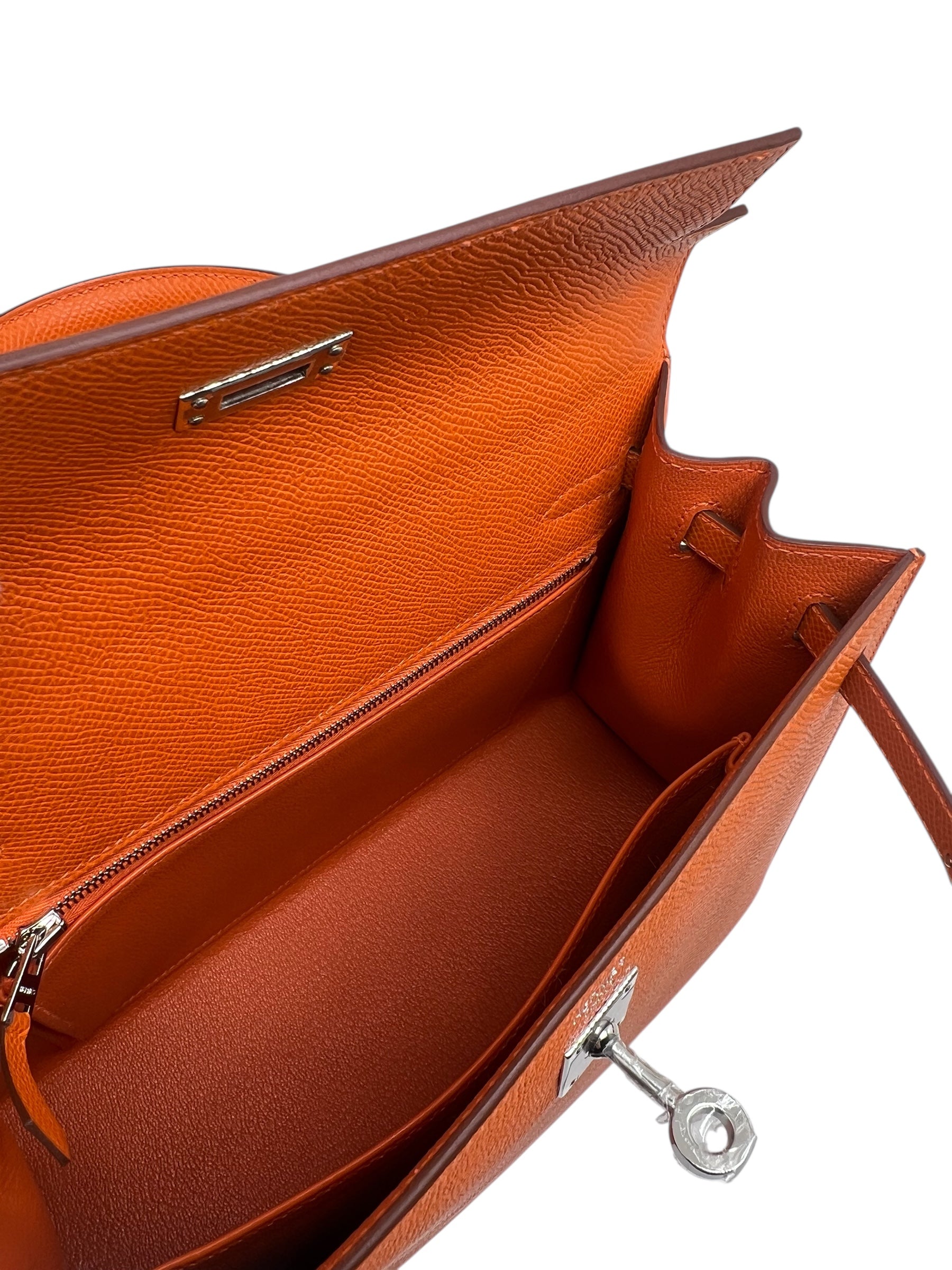 Hermès - Sac Kelly II Sellier 25 Veau Epsom 93 orange