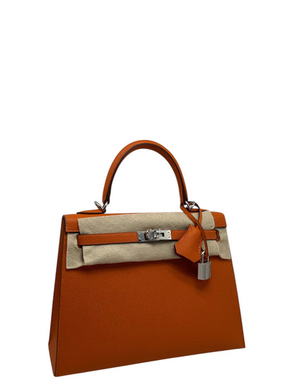 Hermès - Sac Kelly II Sellier 25 Veau Epsom 93 orange