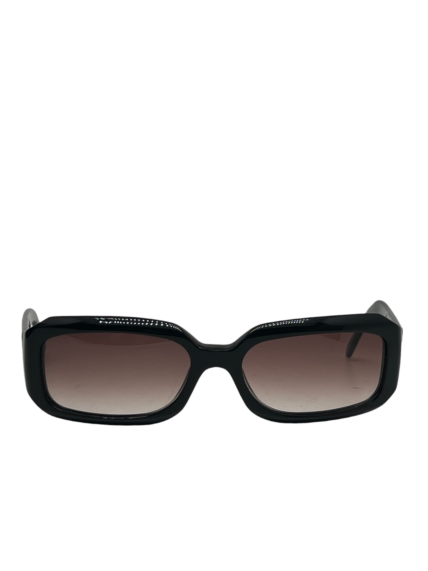 Chanel - Lunettes de soleil rectangle noir
