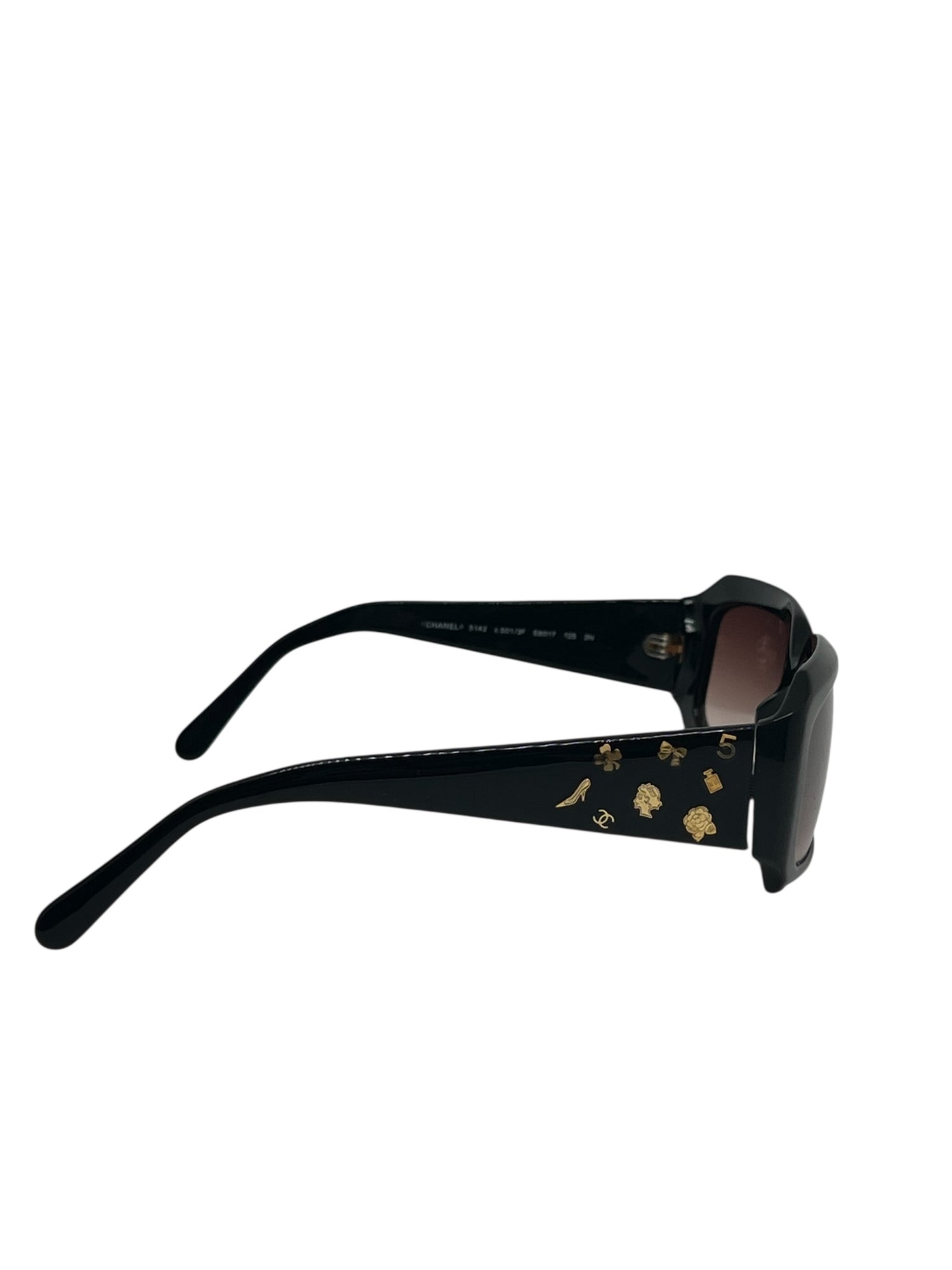 Chanel - Lunettes de soleil rectangle noir