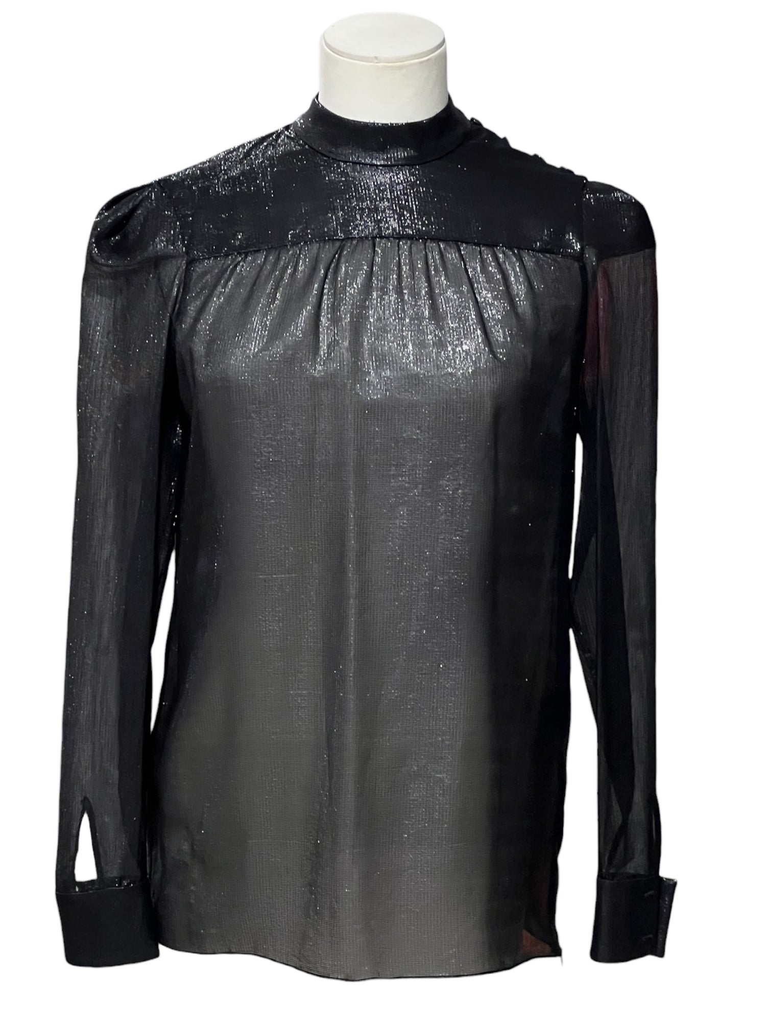 Saint Laurent - Haut transparent pailleté T34