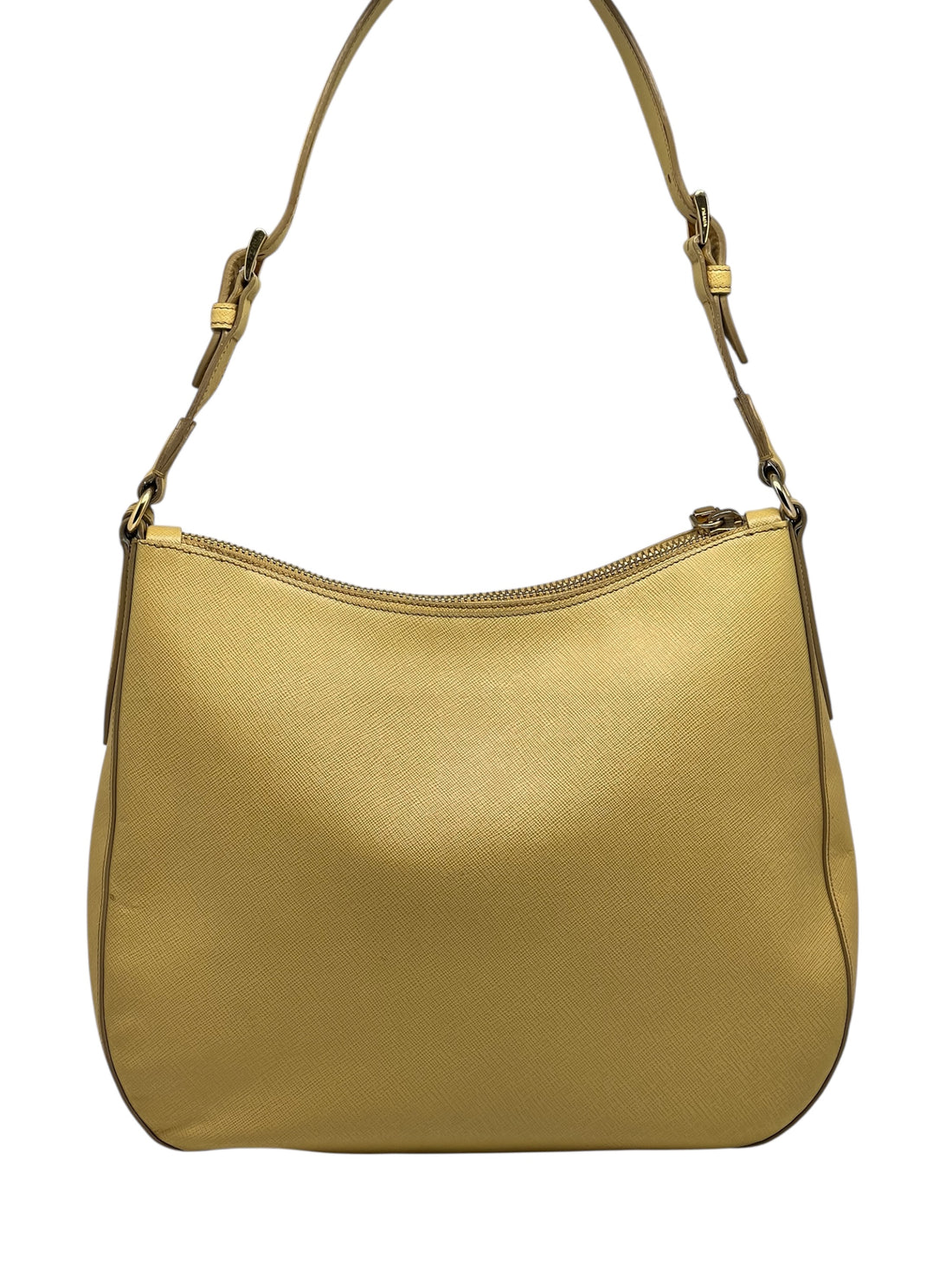 Prada - Sac Cleo en cuir jaune
