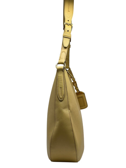 Prada - Sac Cleo en cuir jaune