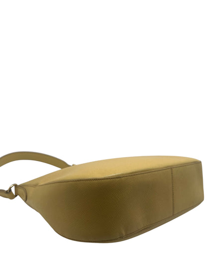 Prada - Sac Cleo en cuir jaune