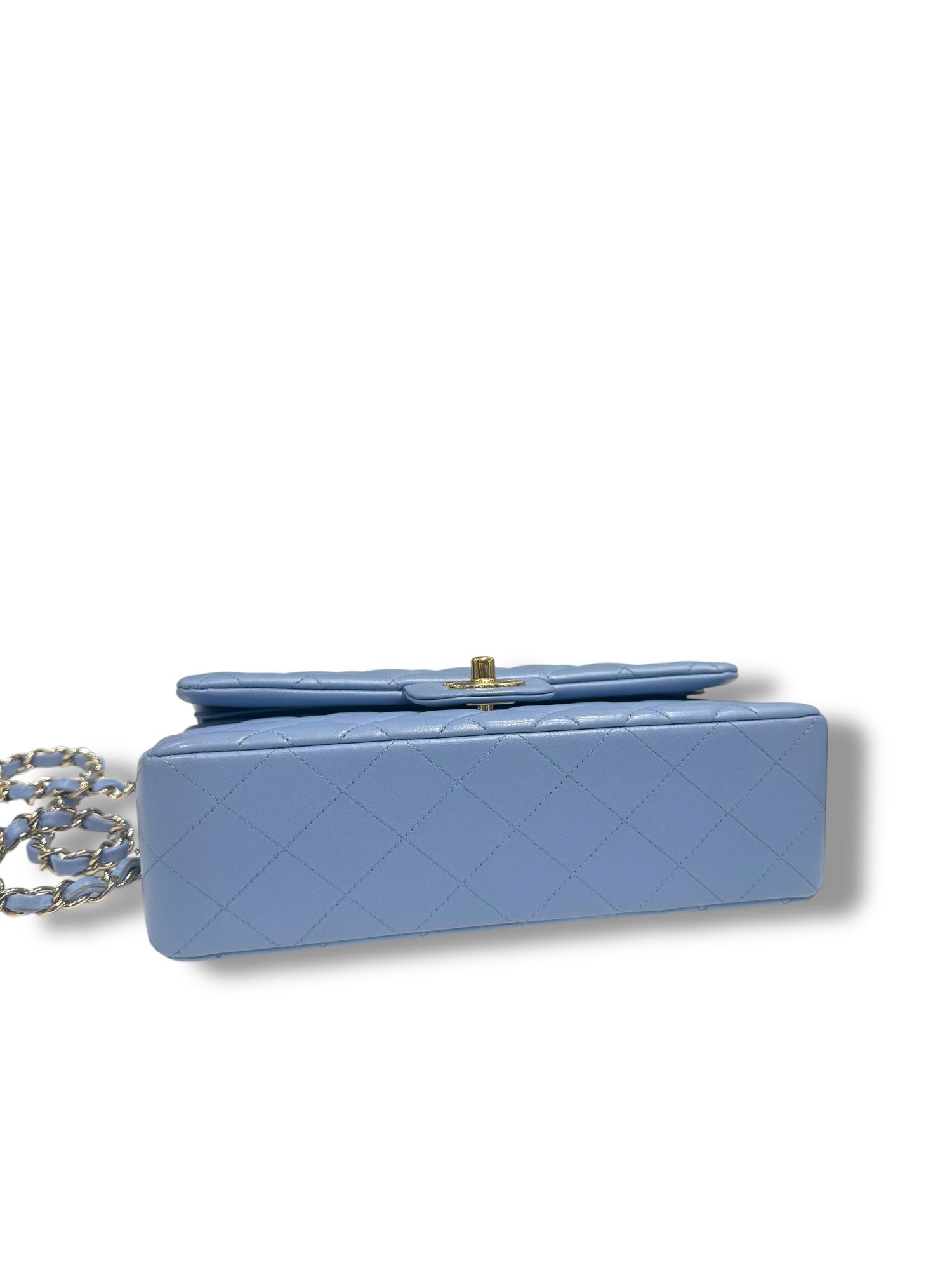 Chanel - Sac 11.12 Classique Timeless small Bleu nuage