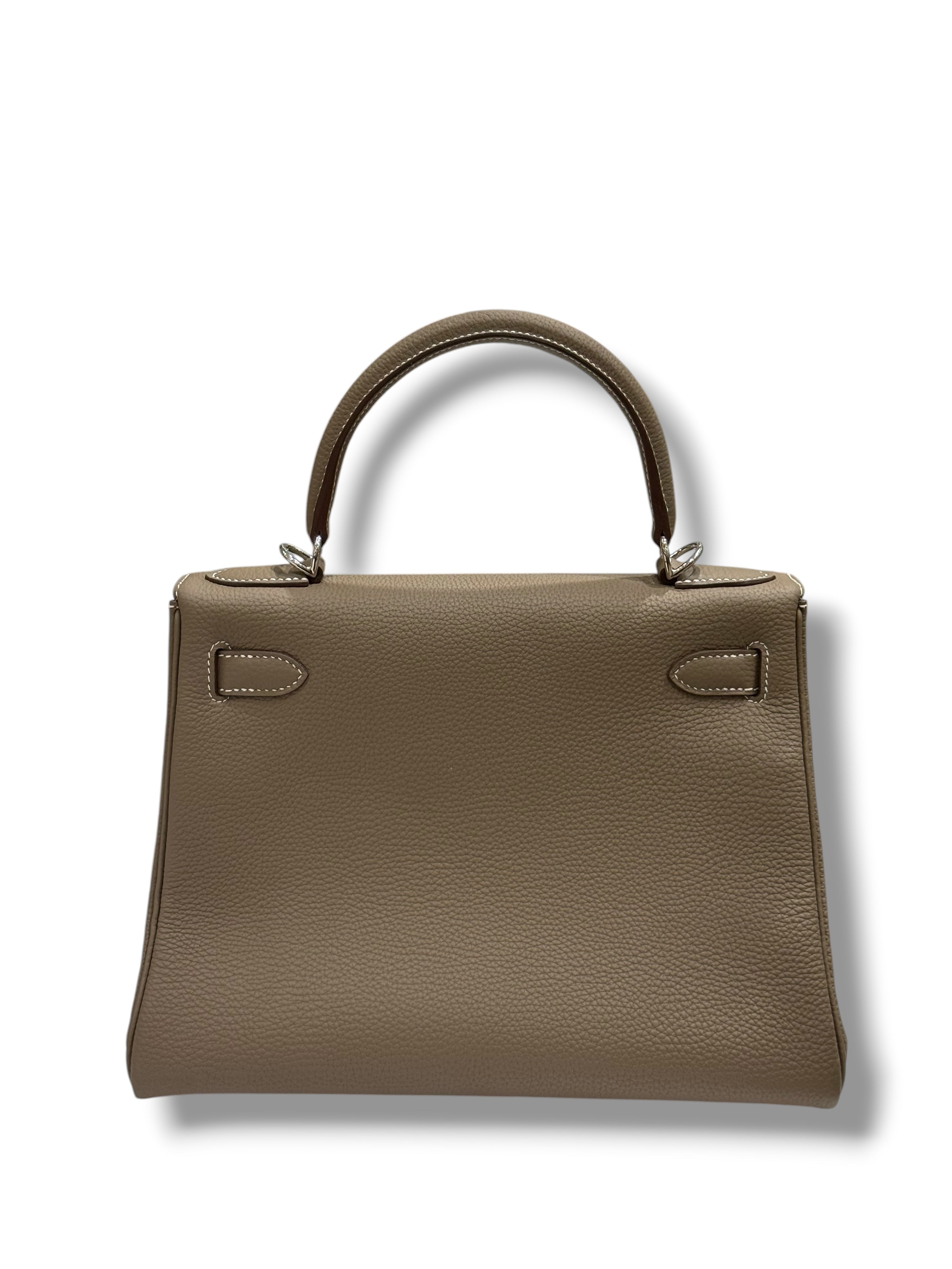Hermès - Sac Kelly II 28 Etoupe PHW