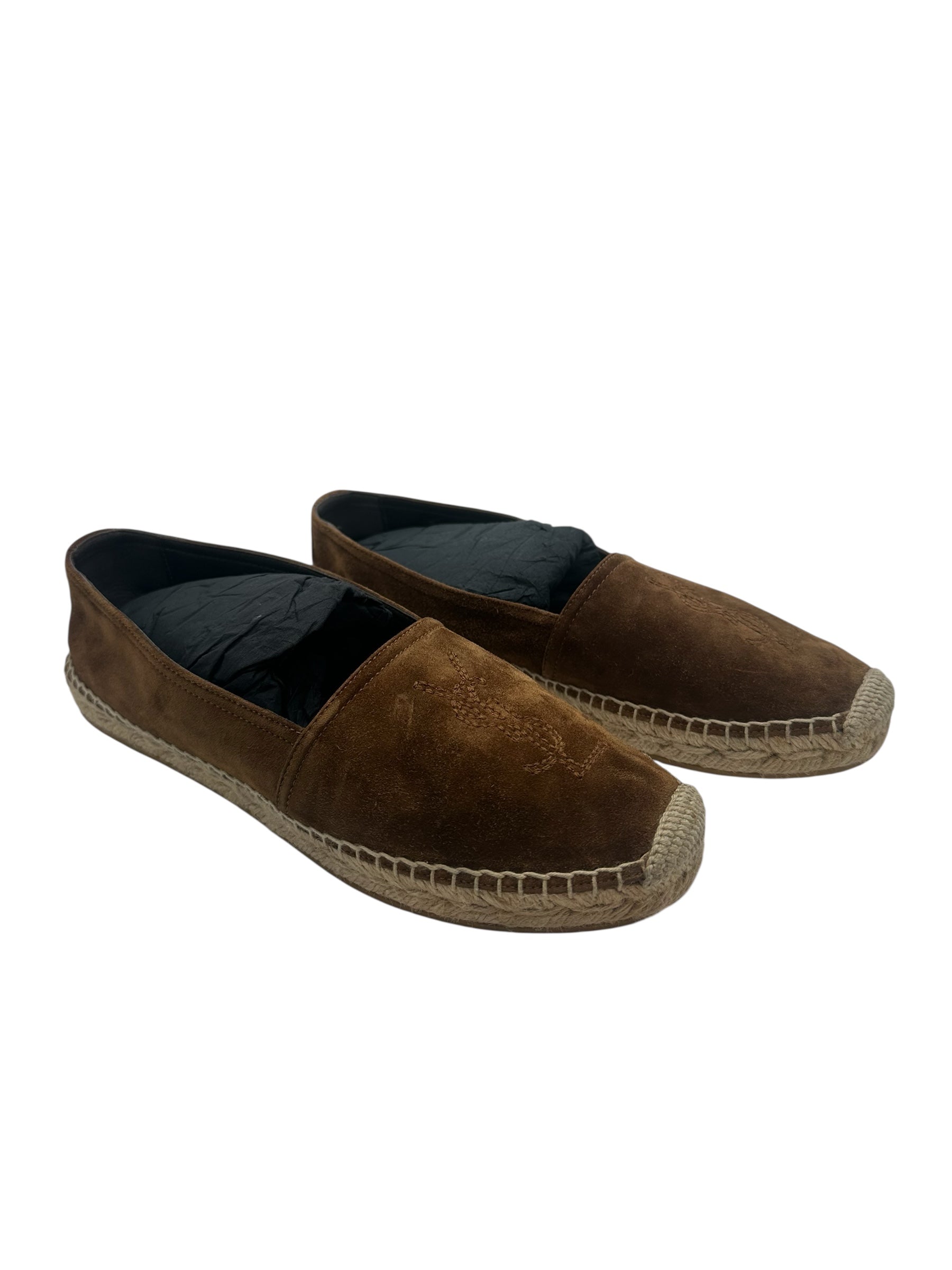 Yves Saint Laurent - Espadrilles cassandre marron en daim T38