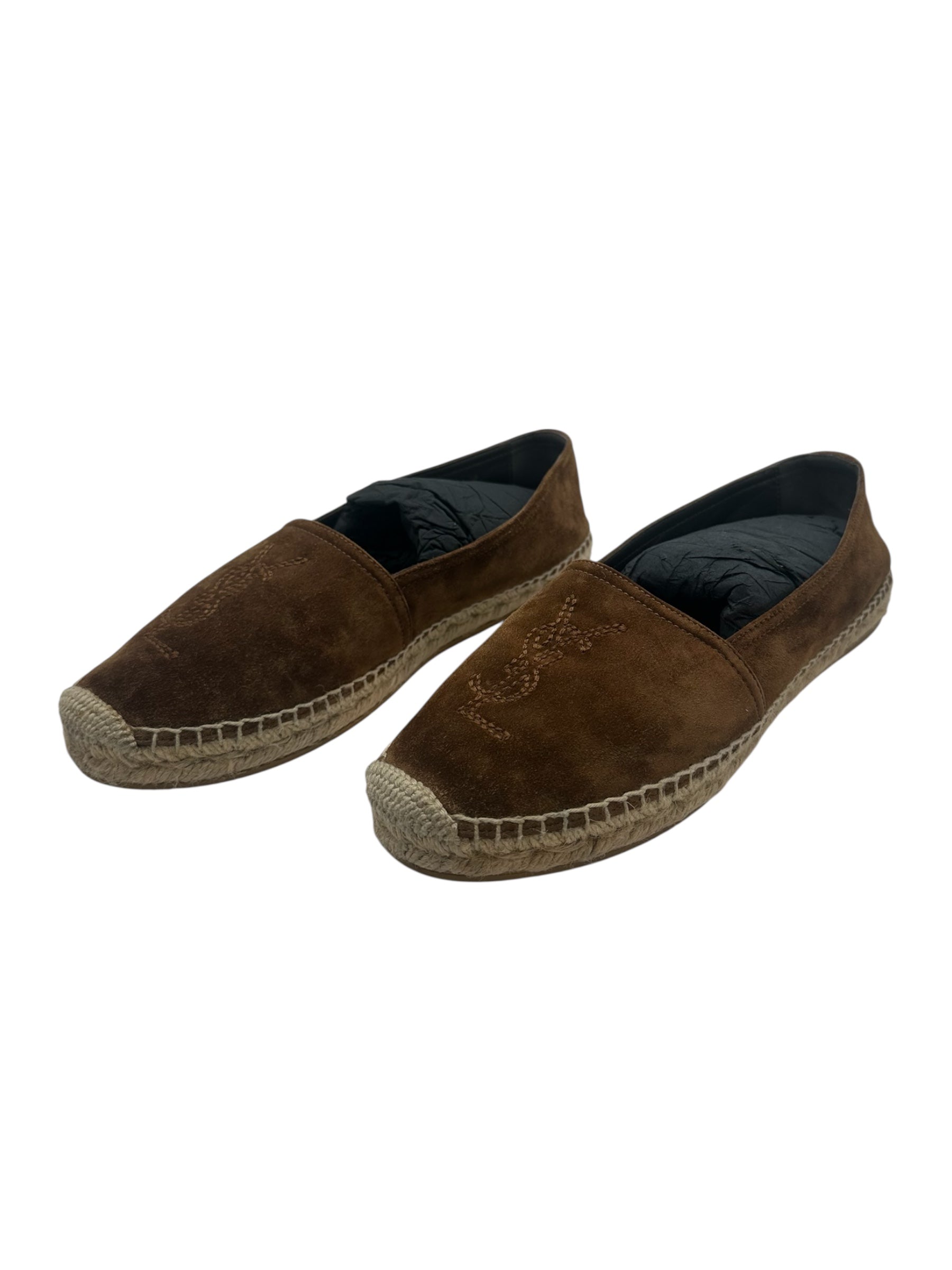 Yves Saint Laurent - Espadrilles cassandre marron en daim T38