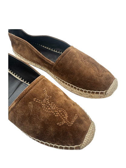 Yves Saint Laurent - Espadrilles cassandre marron en daim T38
