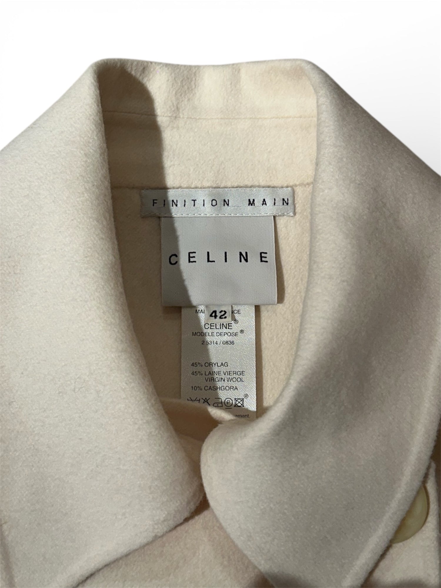 Céline - Petit manteau court écru T42