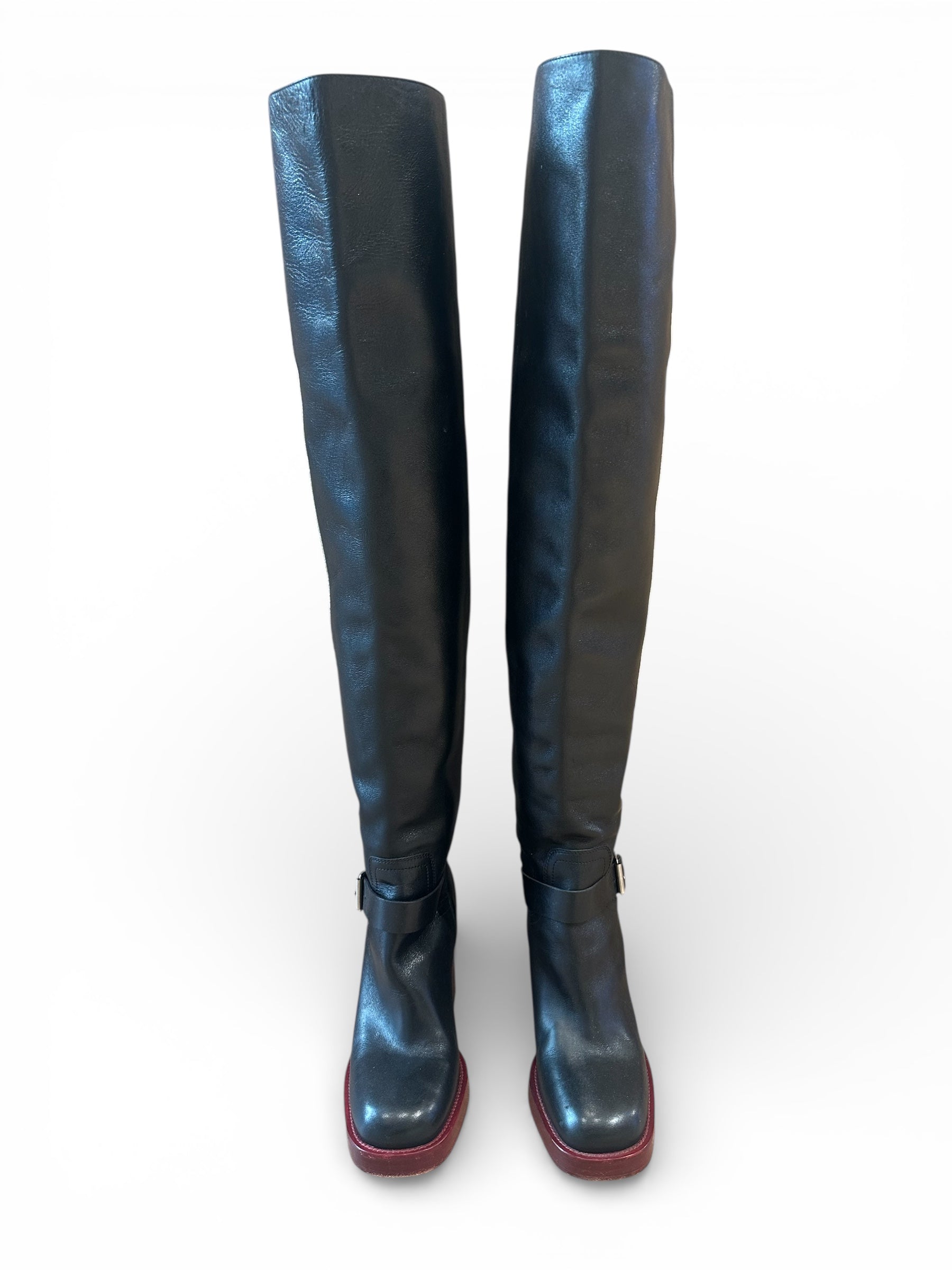 Dior - Bottes en cuir noir T35