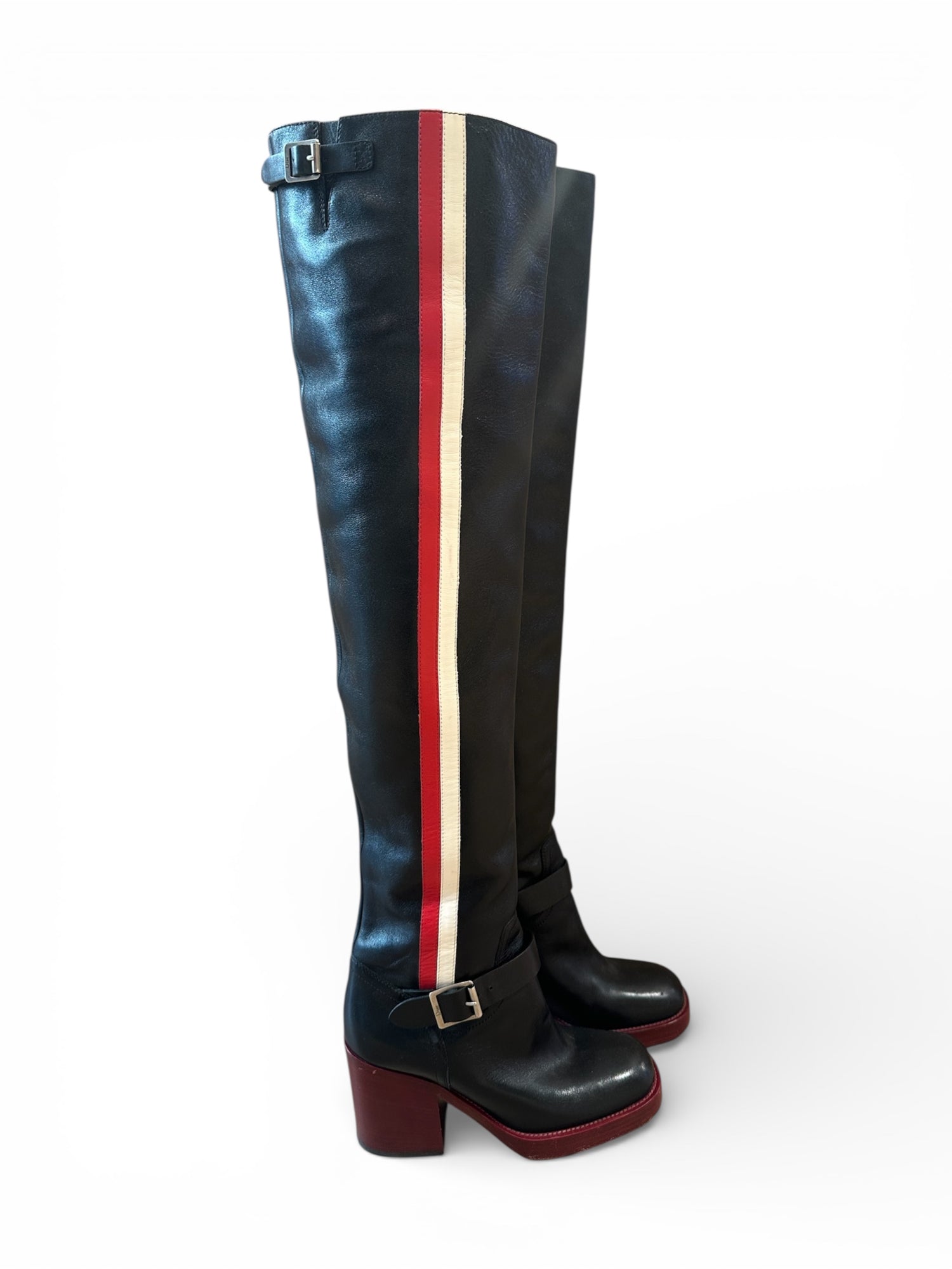 Dior - Bottes en cuir noir T35