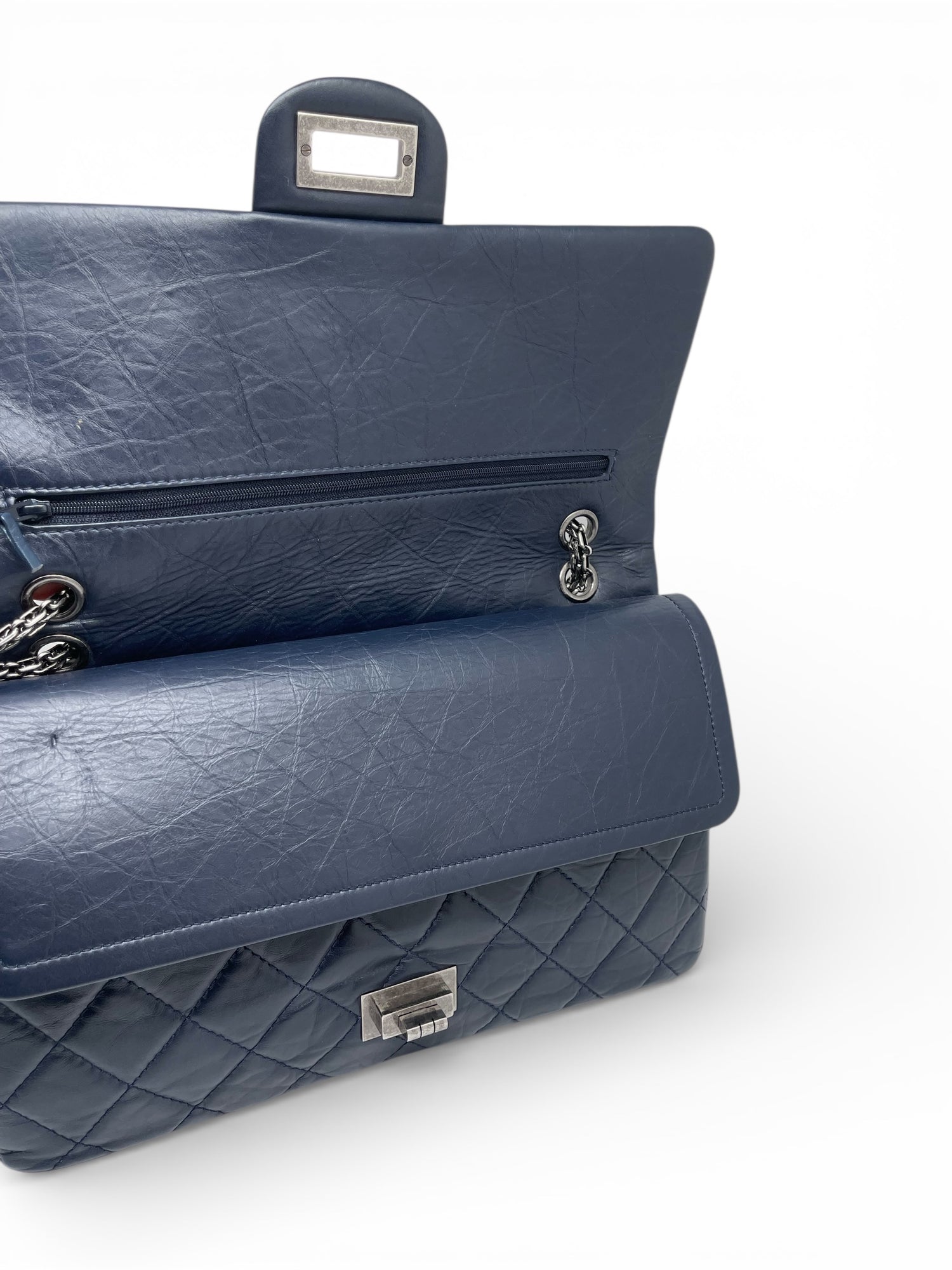 Chanel - Sac 2.55 Bleu Taille 30