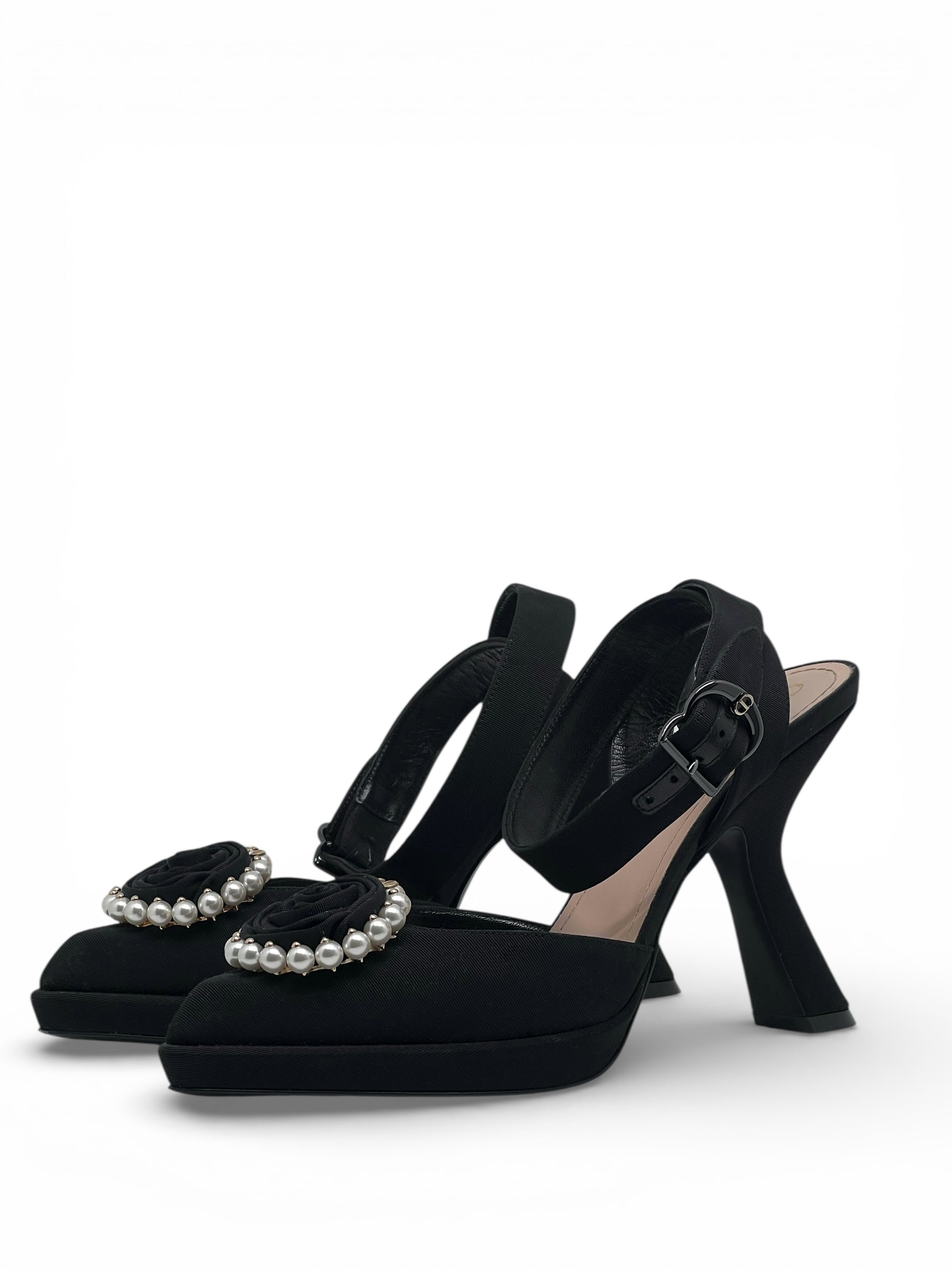 Christian Dior - Pumps with roses and pearls size 37.5