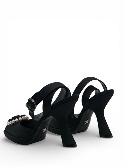 Christian Dior - Escarpins avec roses et perles T37,5
