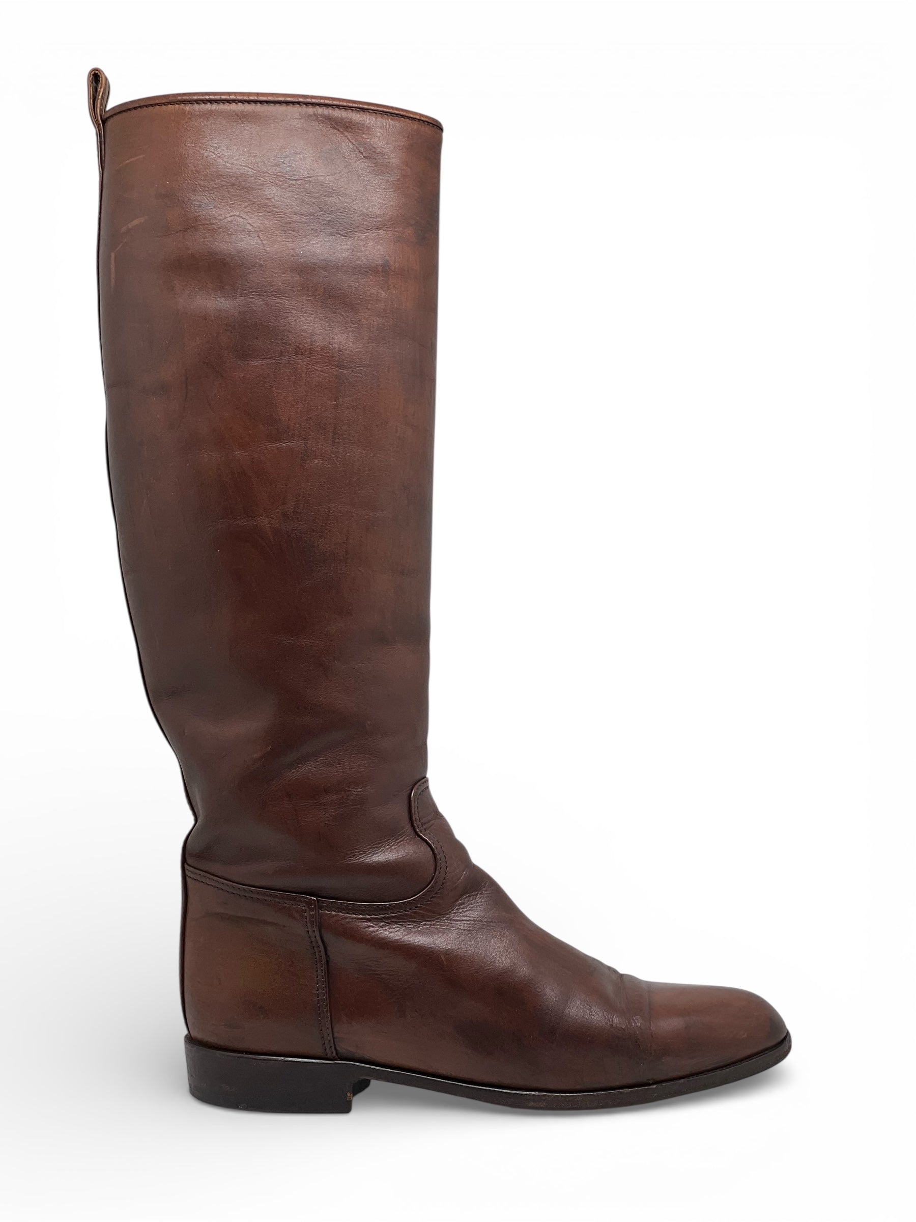 Chanel - Bottes en cuir marron T38,5