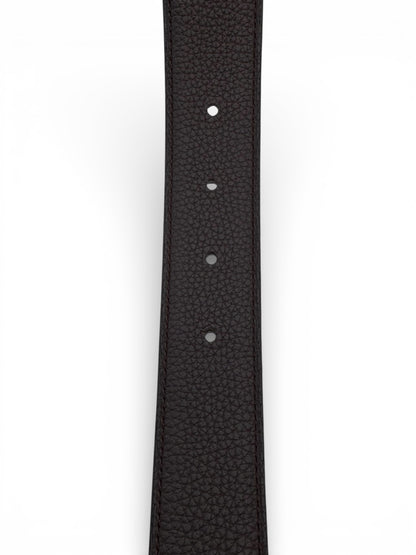 Hermès - Ceinture H reversible T85 noir/ébène
