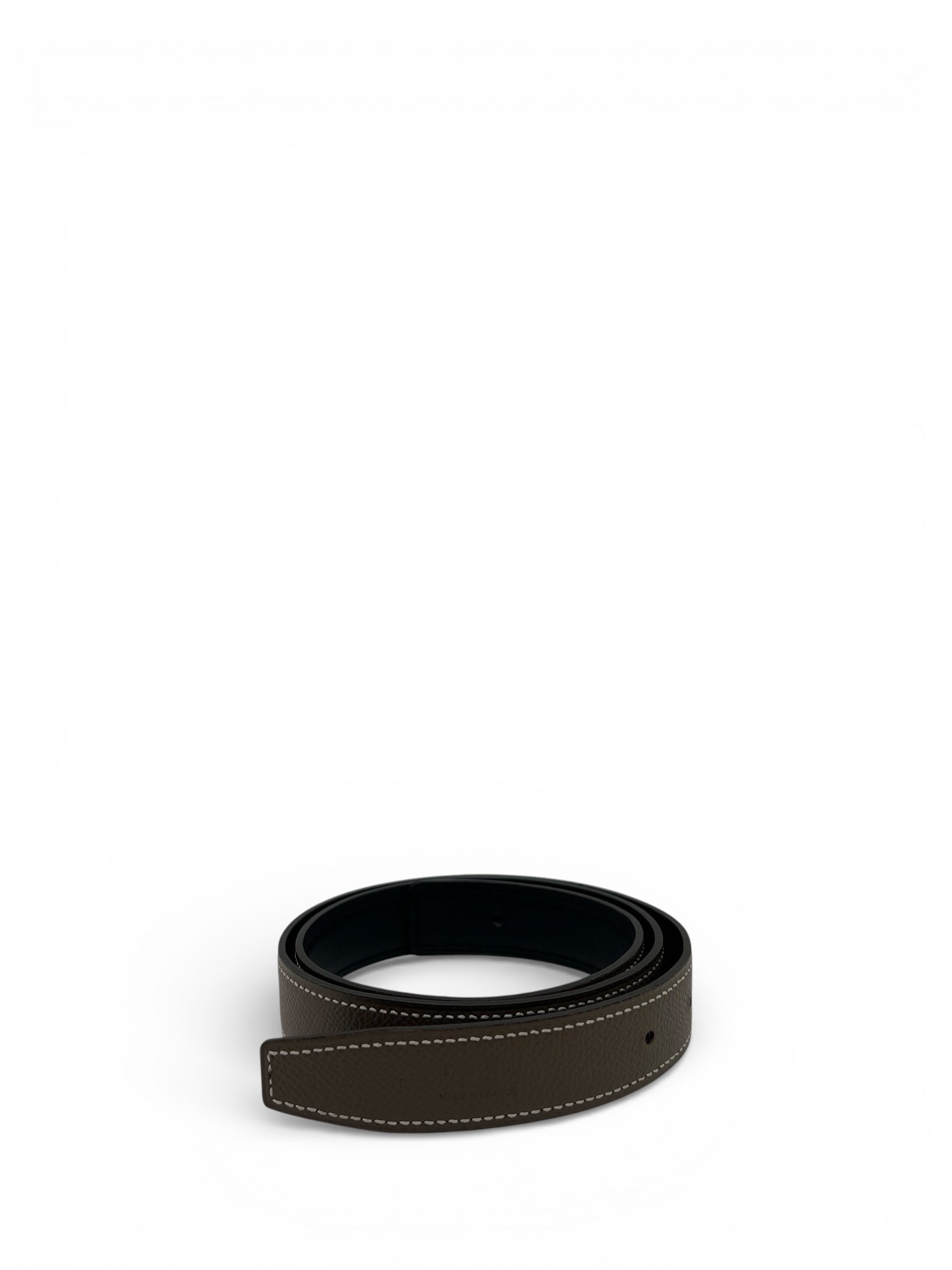 Hermès - Ceinture En Cuir Seul Noir/marron | Les Folies d&