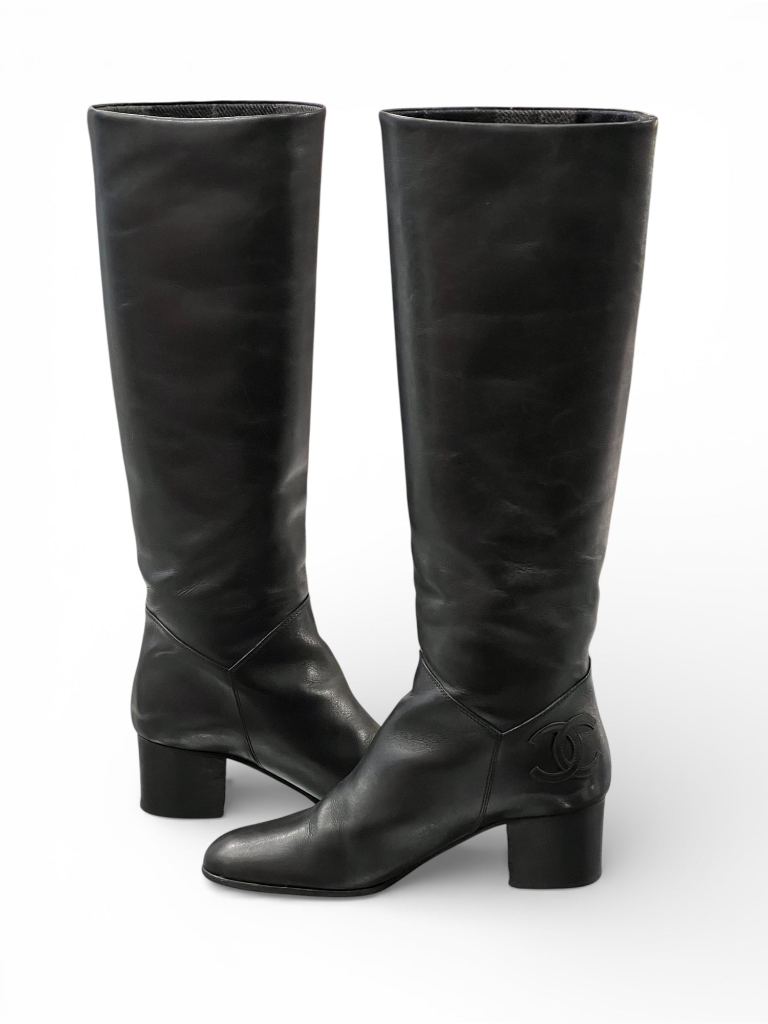 Chanel -  Bottes noir T39