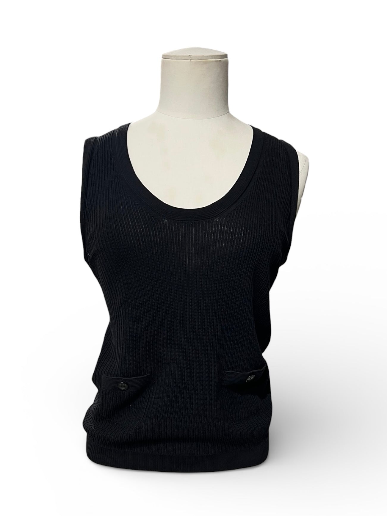 Chanel - Débardeur noir T38