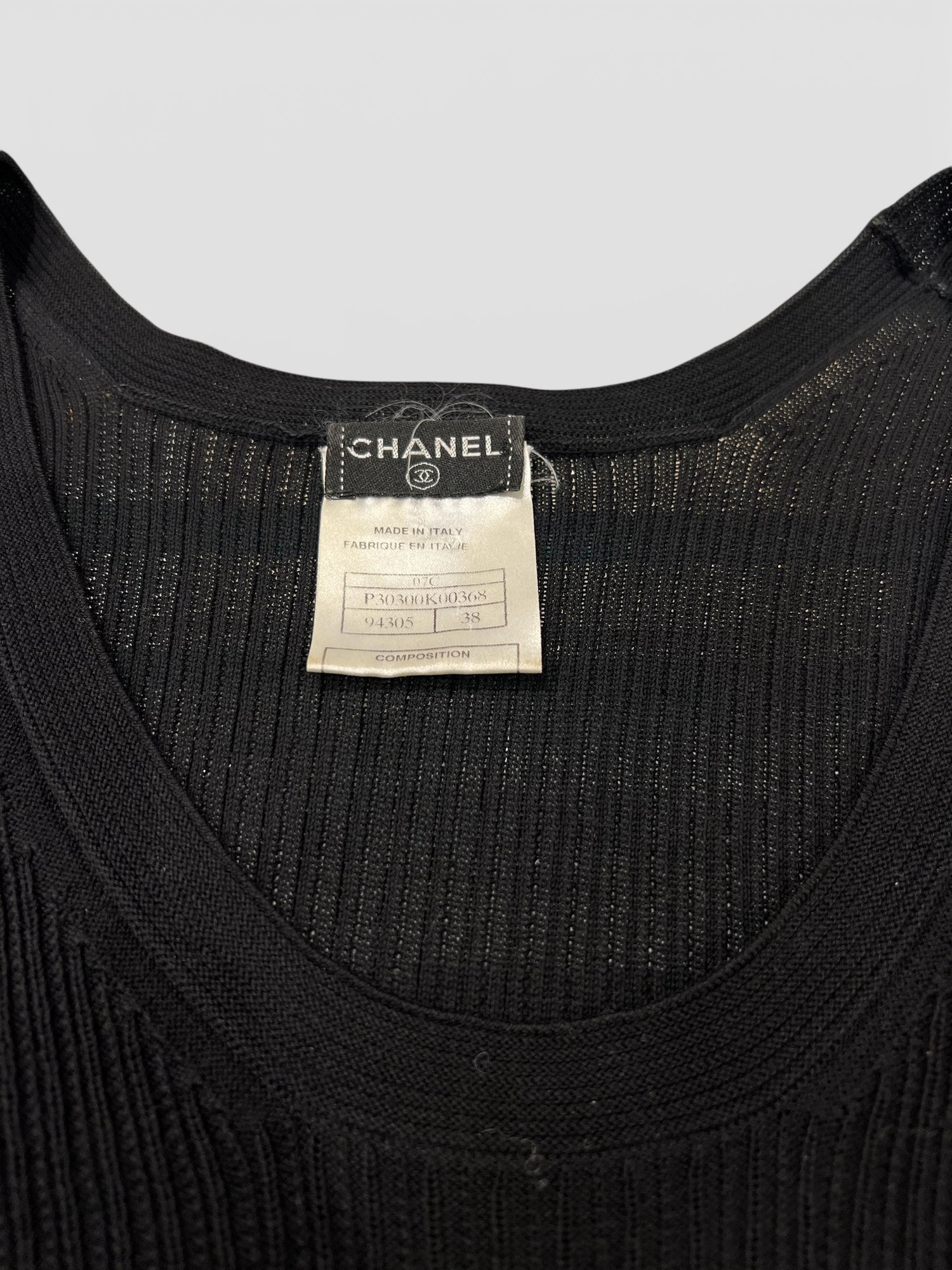 Chanel - Débardeur noir T38