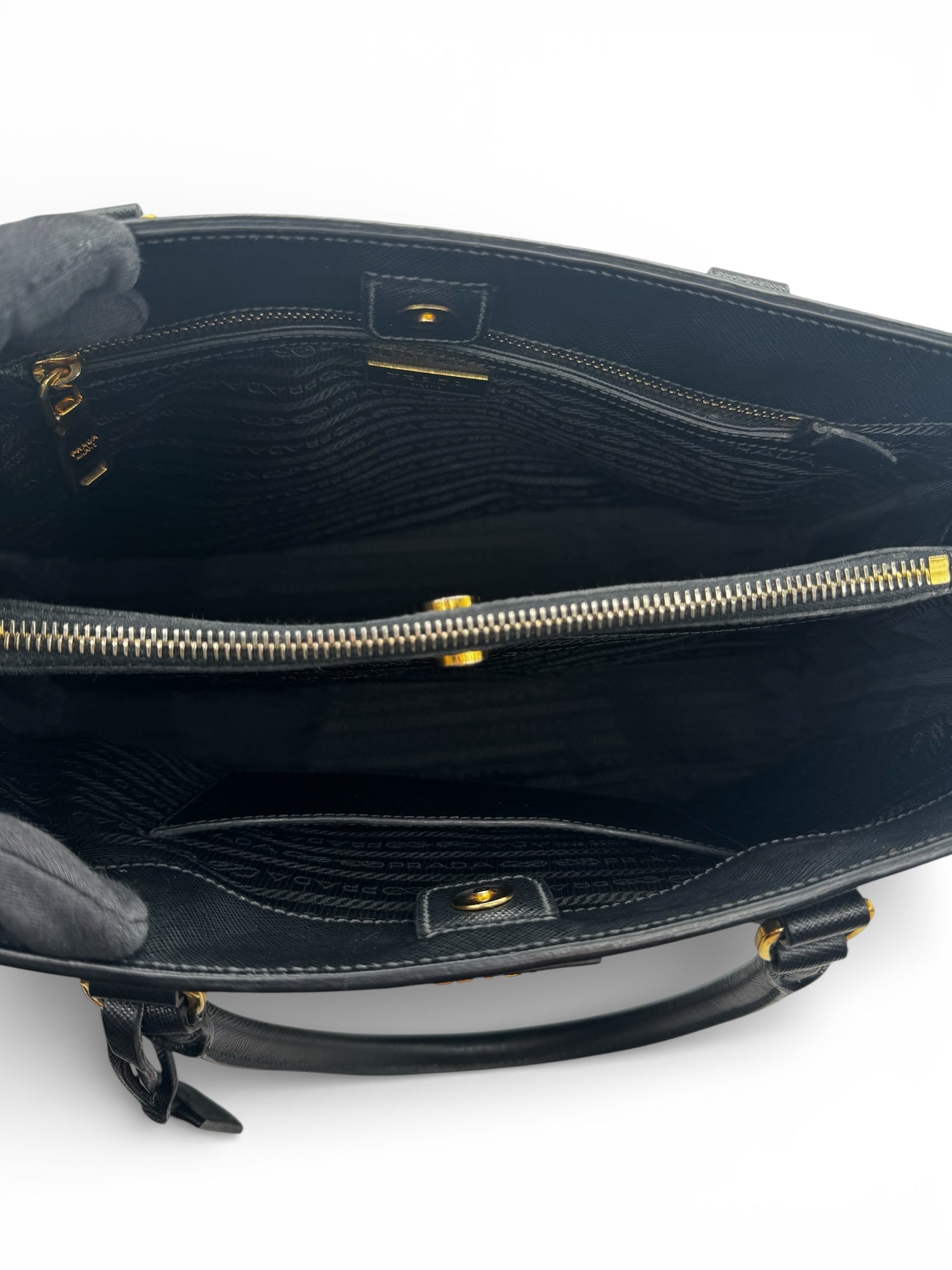 Prada - Sac Galleria en cuir saffiano noir