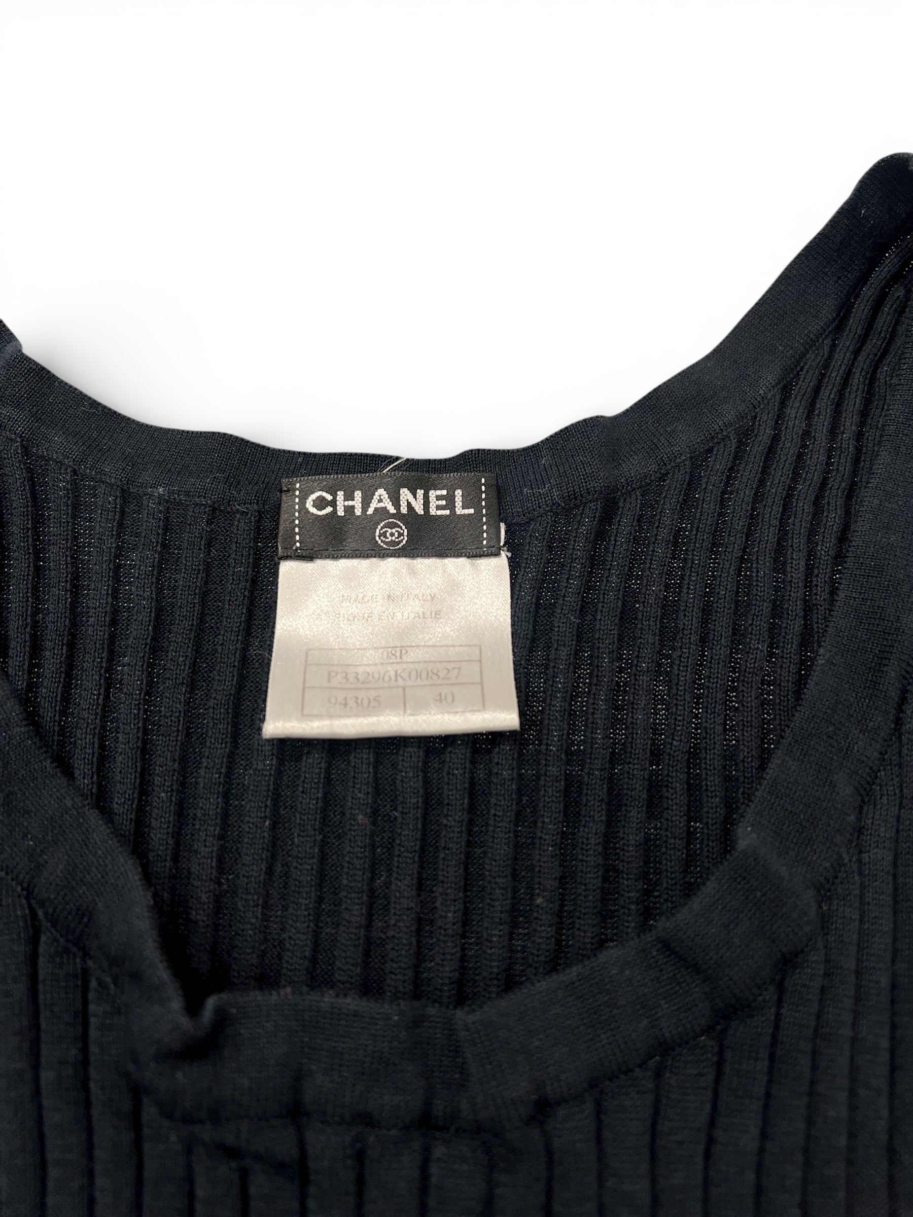 Chanel - Débardeur Bleu T40 | Les Folies d’Eugénie