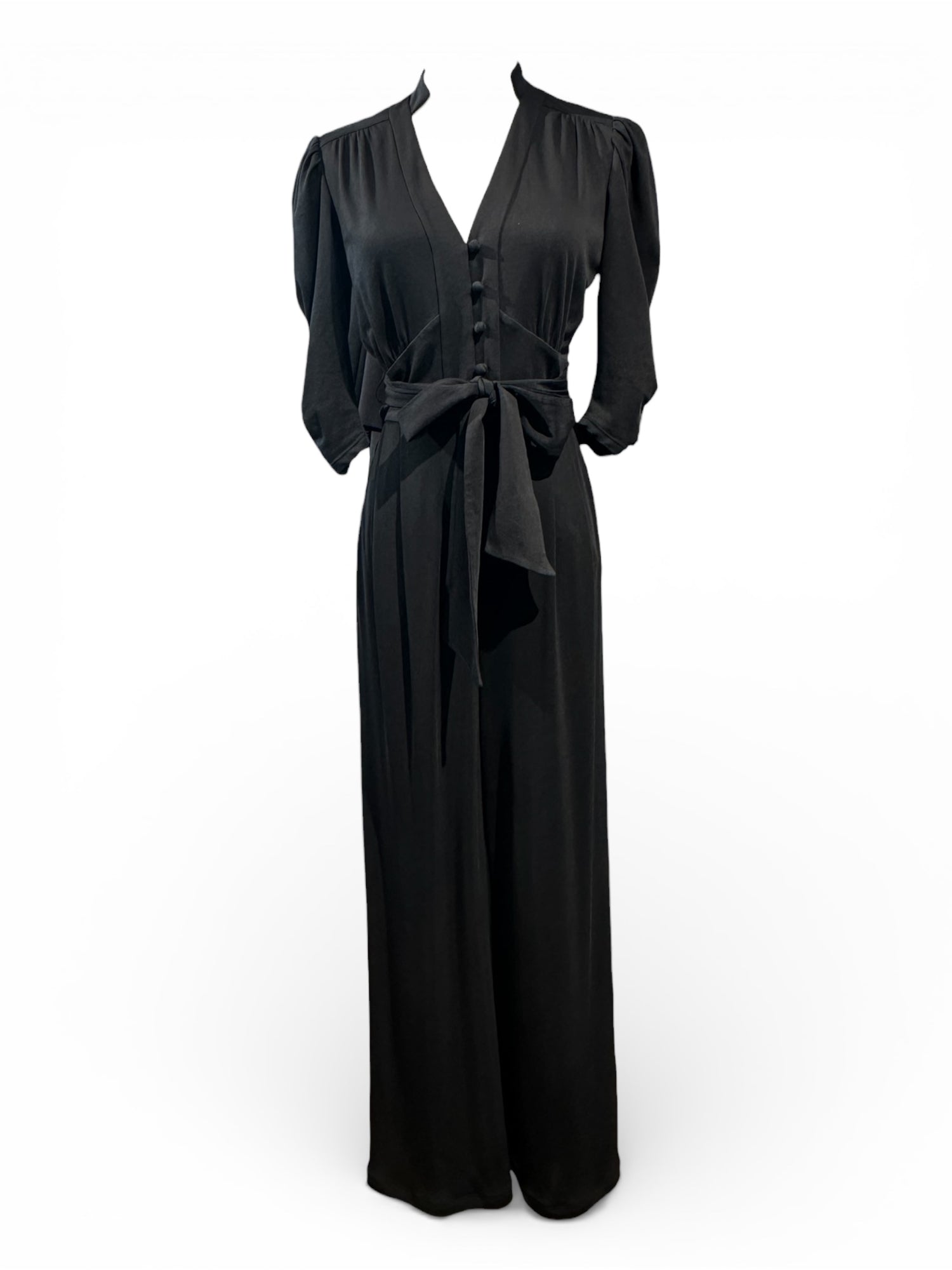 DVF Diane Van Furstenberg - Robe Combinaison Noire TXS | Les Folies d’Eugénie