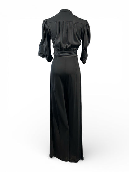 DVF Diane Van Furstenberg - Robe Combinaison Noire TXS | Les Folies d’Eugénie