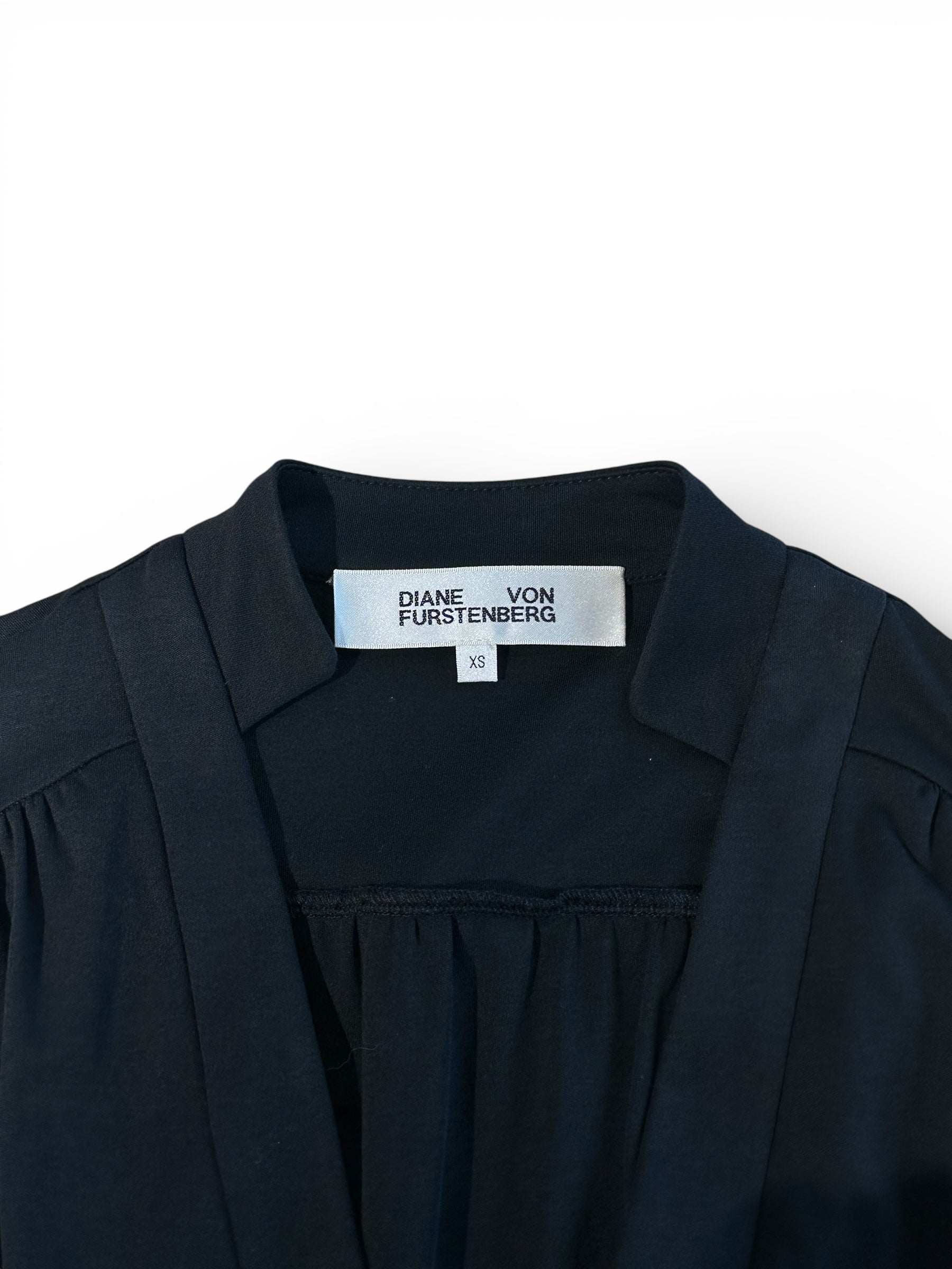 DVF Diane Van Furstenberg - Robe Combinaison Noire TXS | Les Folies d’Eugénie