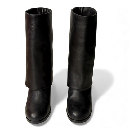 Chanel - Bottines avec perles et zip T.38