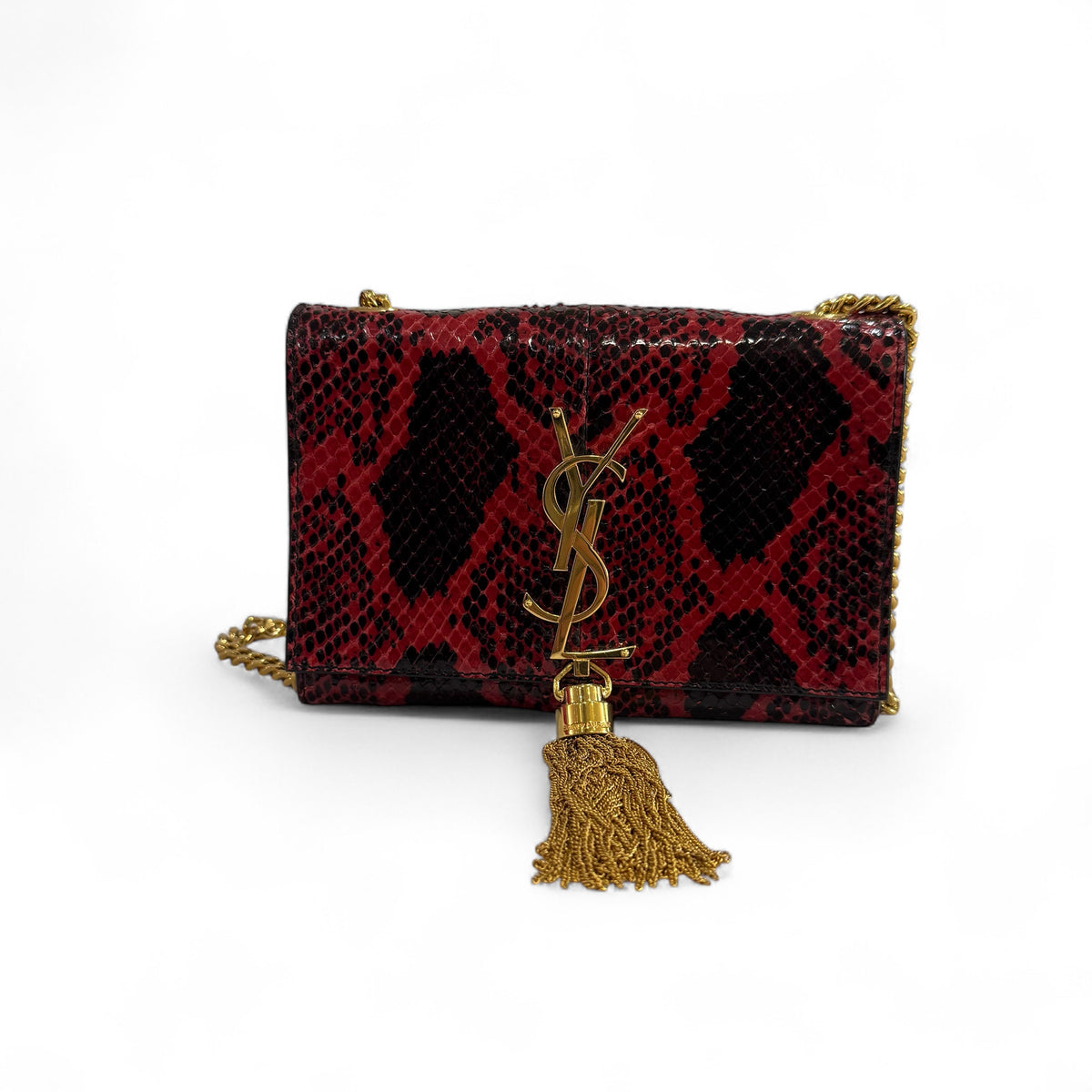 Yves Saint Laurent - Sac kate pompom en python