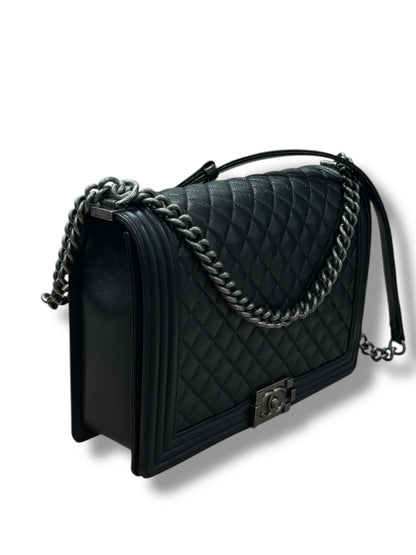 Chanel - Sac Maxi Boy Ruthénium