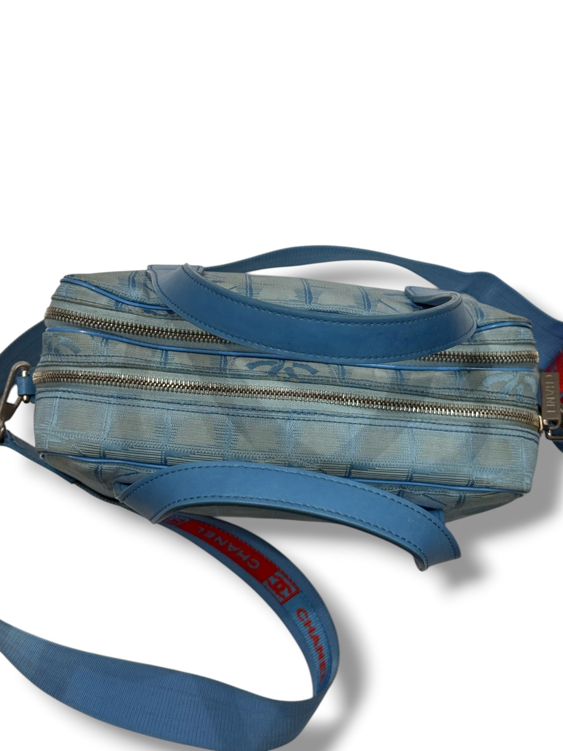 Chanel - Sac Toile bowling bleu